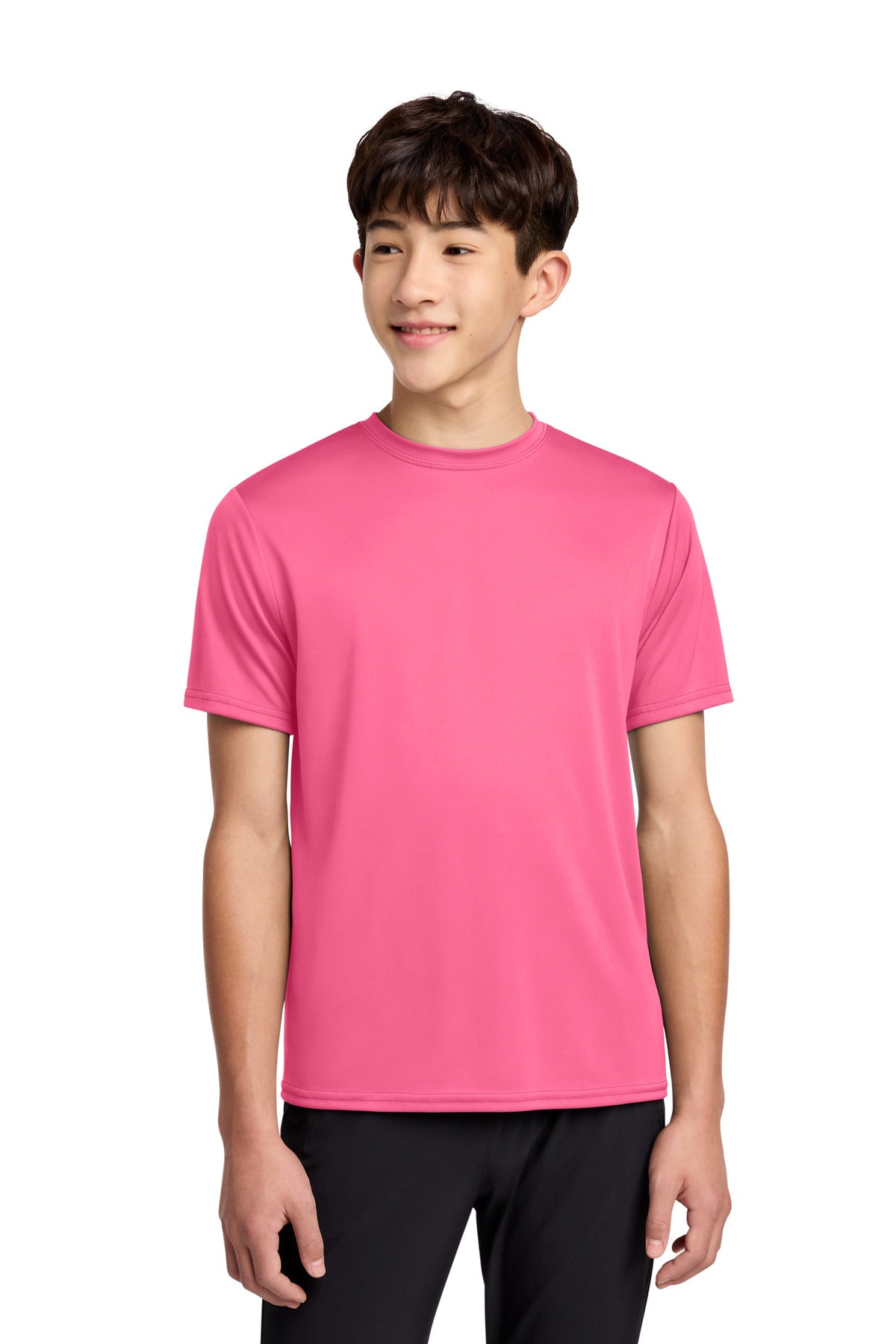 Port & Co Youth Performance Tee - Neon Pink