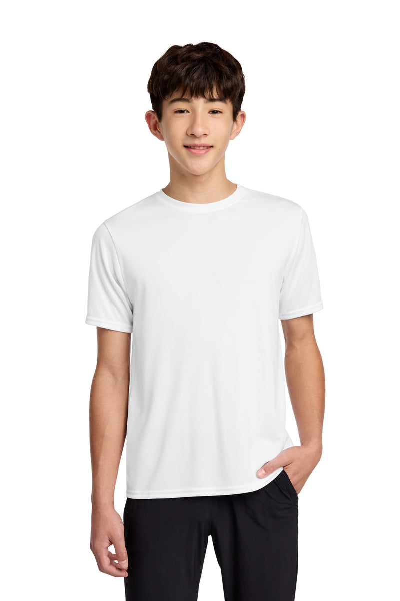 Port & Co Youth Performance Tee - White