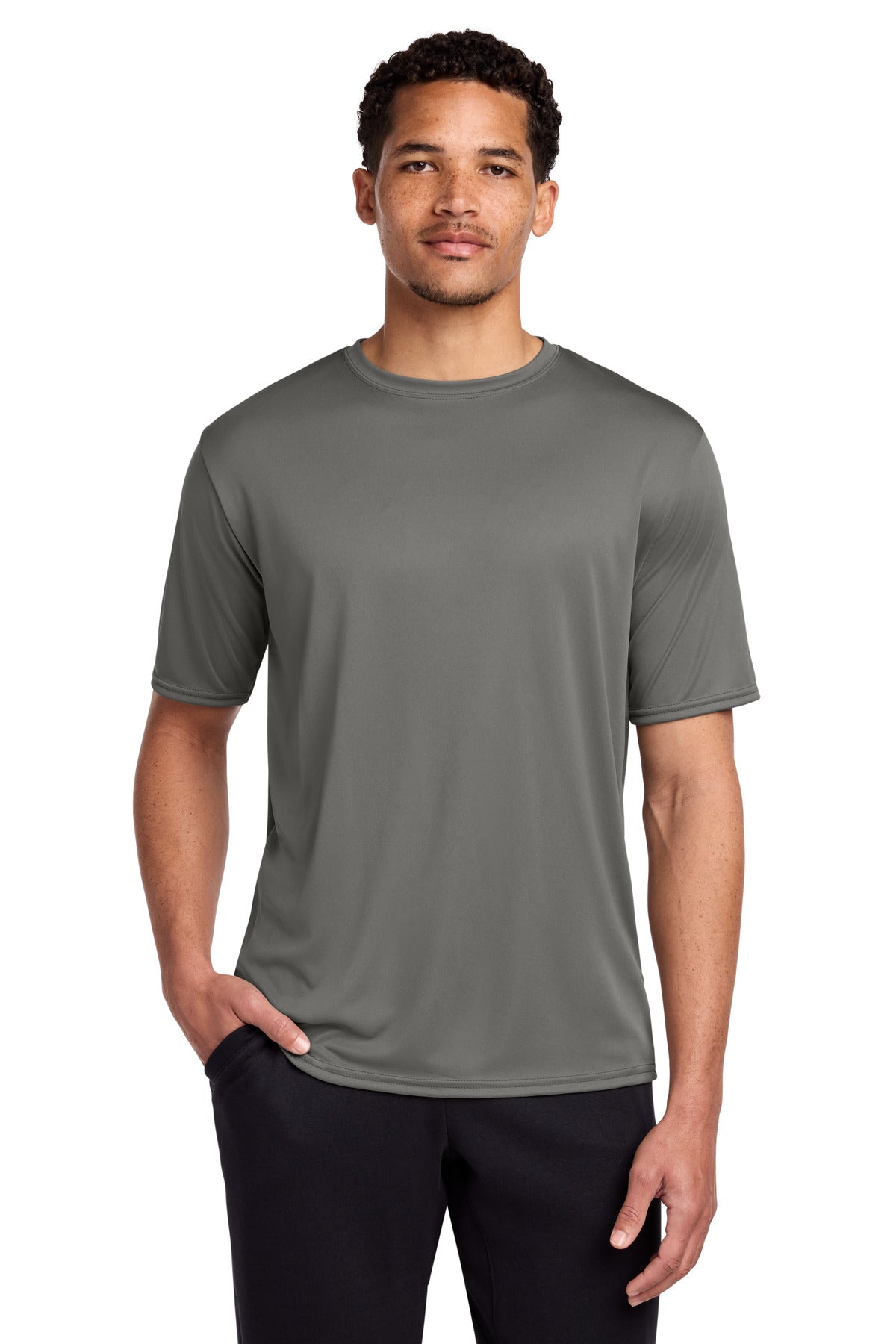 Port & Co Performance Tee - Grey Concrete