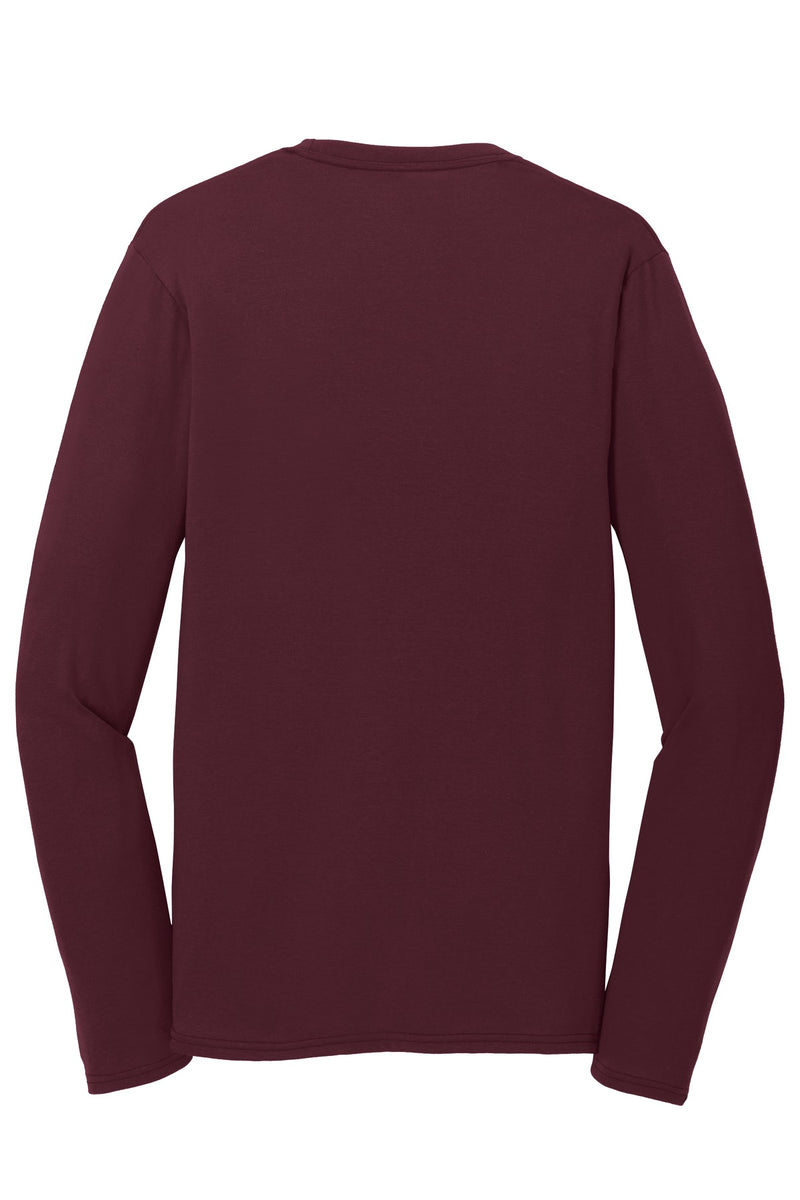 Port & Co Long Sleeve Performance Blend Tee - Athletic Maroon
