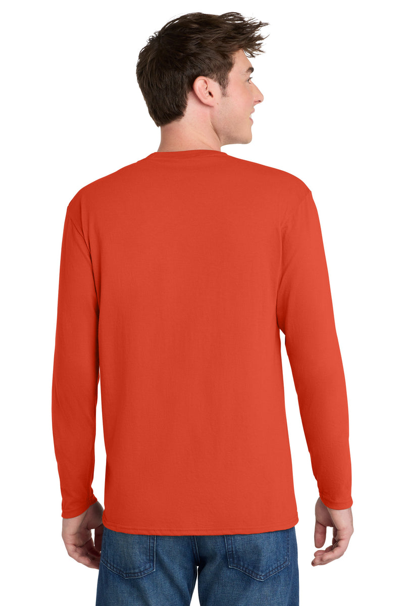 Port & Co Long Sleeve Performance Blend Tee - Orange