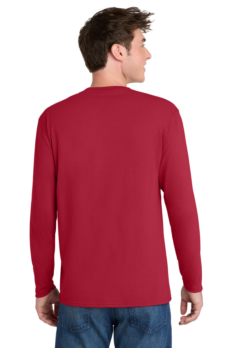 Port & Co Long Sleeve Performance Blend Tee - Red