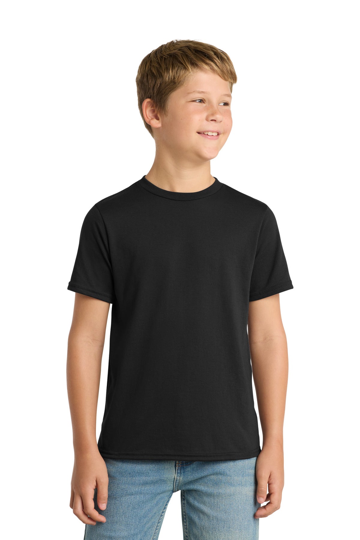 Port & Co Youth Performance Blend Tee - Jet Black