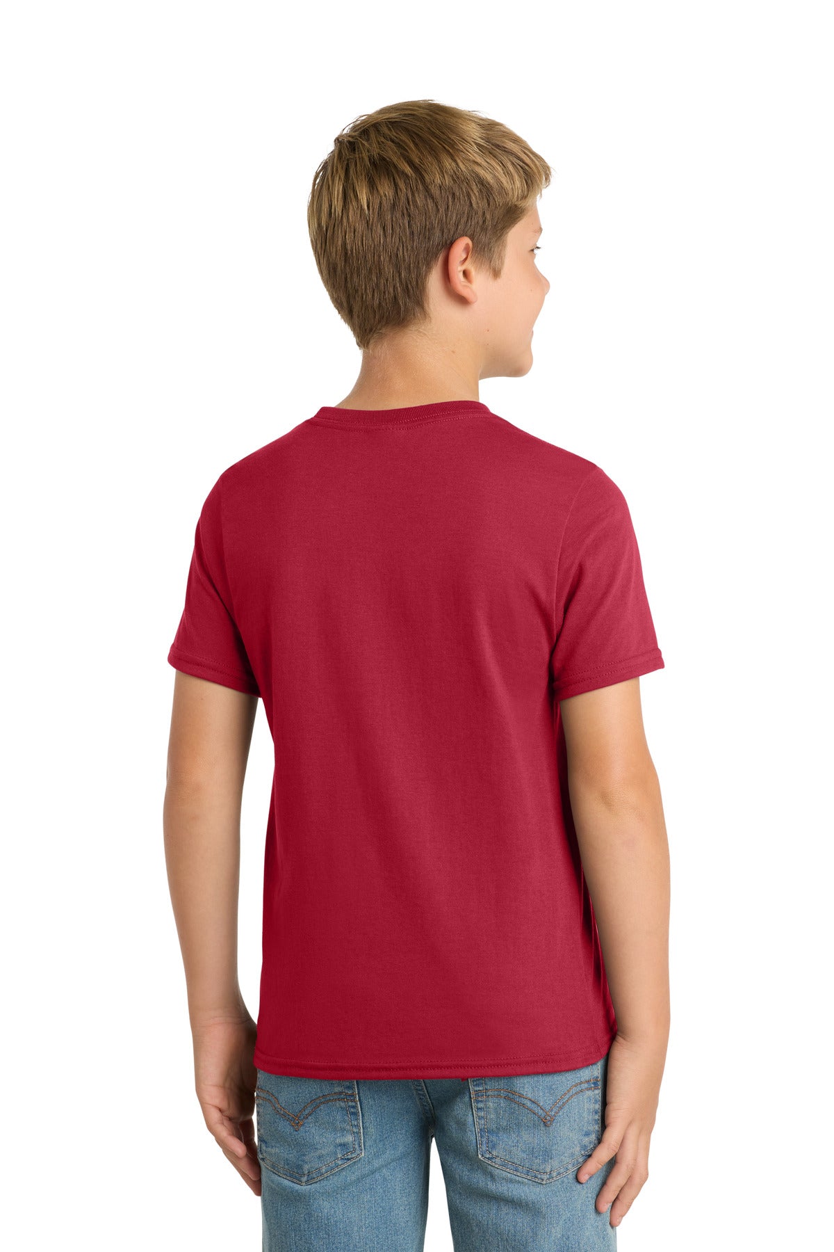 Port & Co Youth Performance Blend Tee - Red