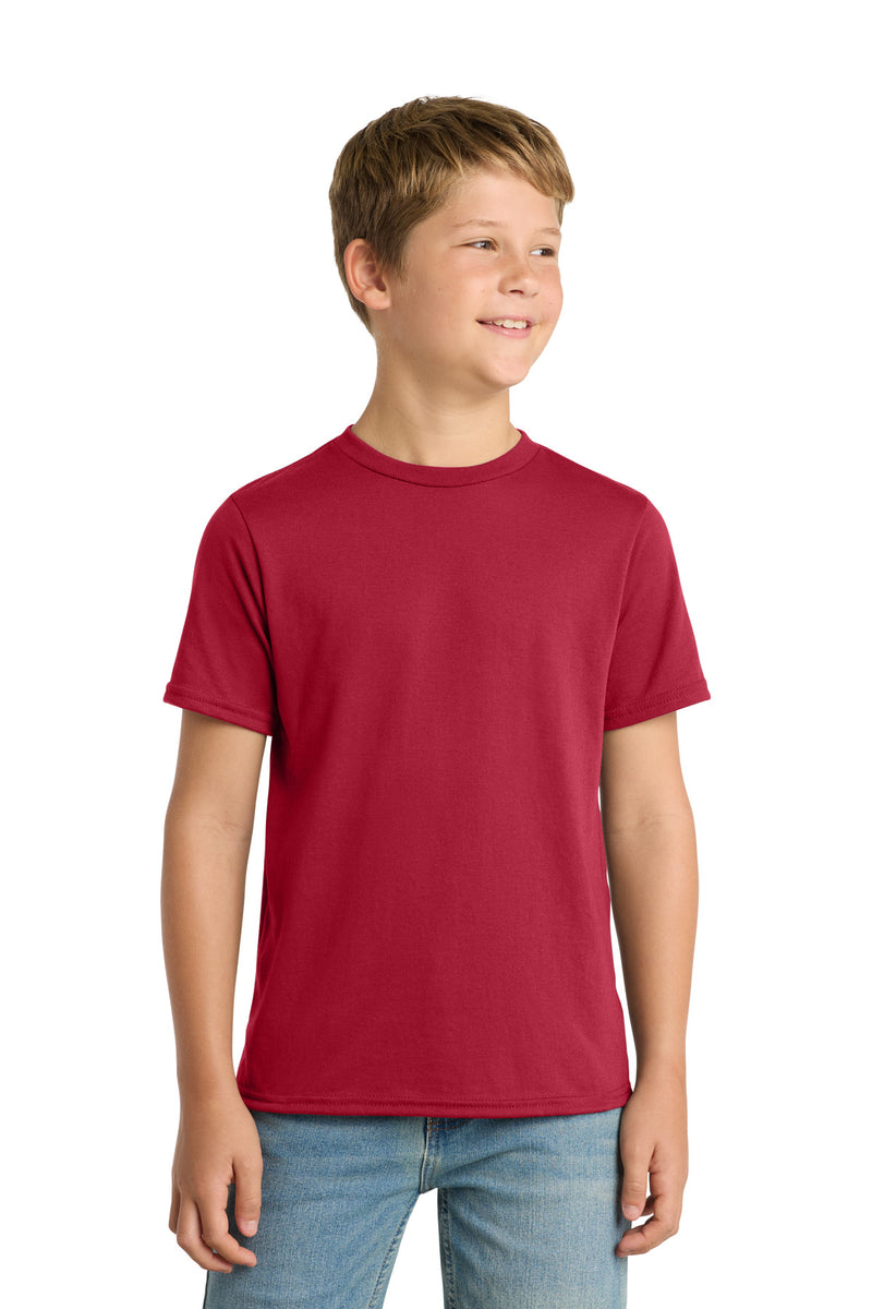 Port & Co Youth Performance Blend Tee - Red