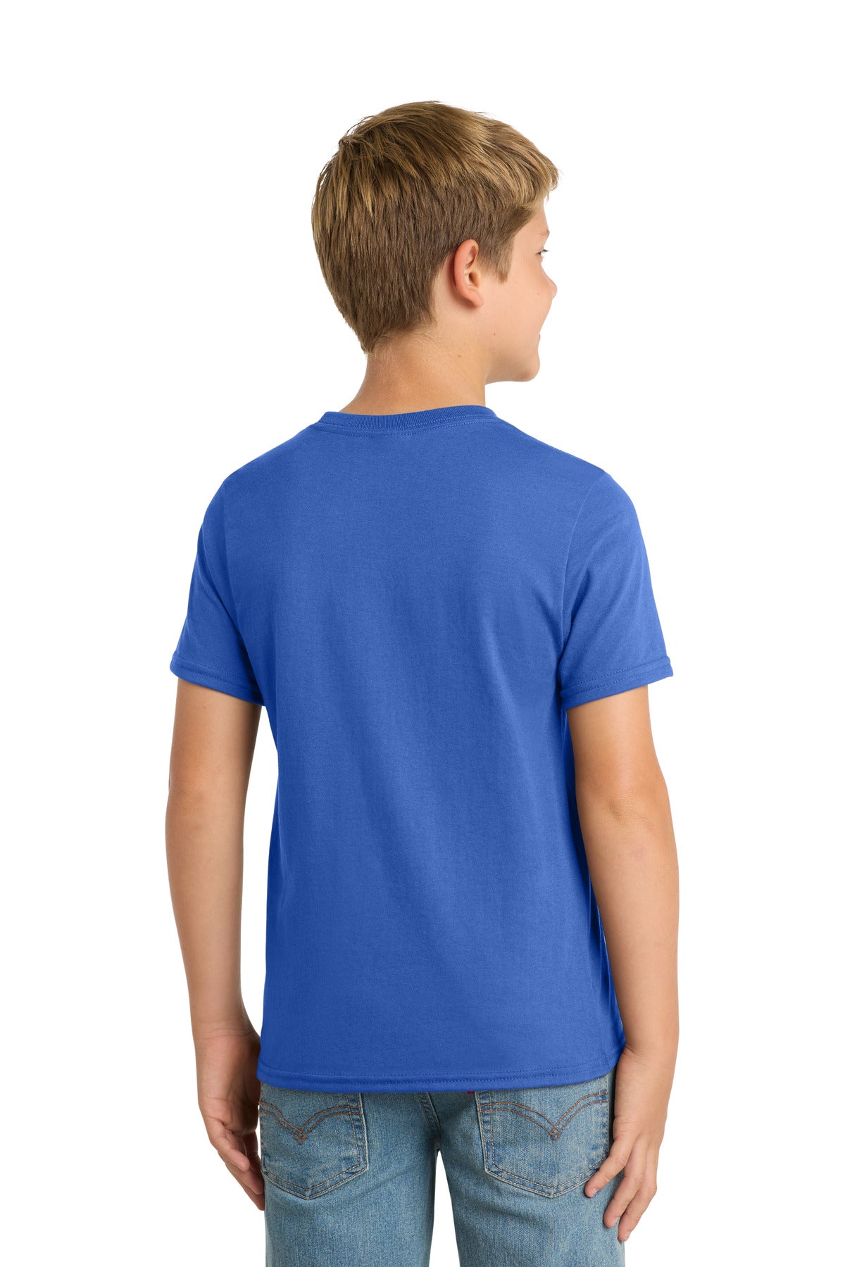 Port & Co Youth Performance Blend Tee - True Royal