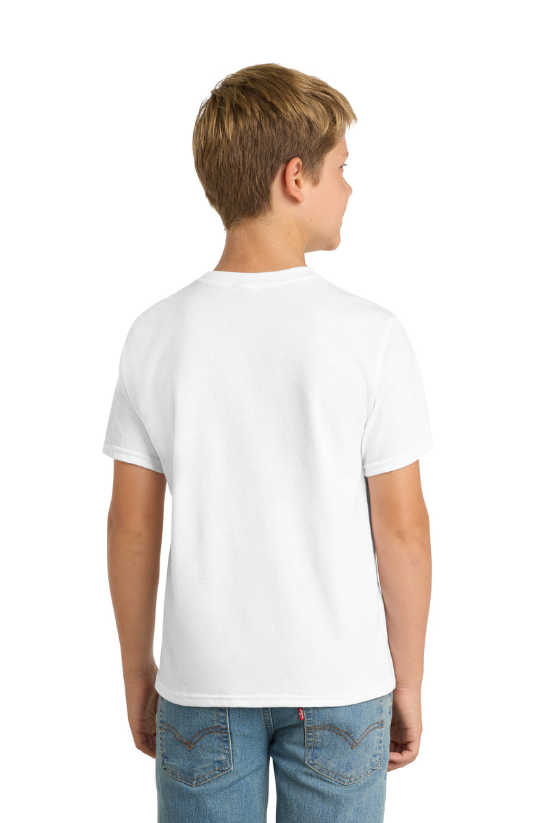 Port & Co Youth Performance Blend Tee - White