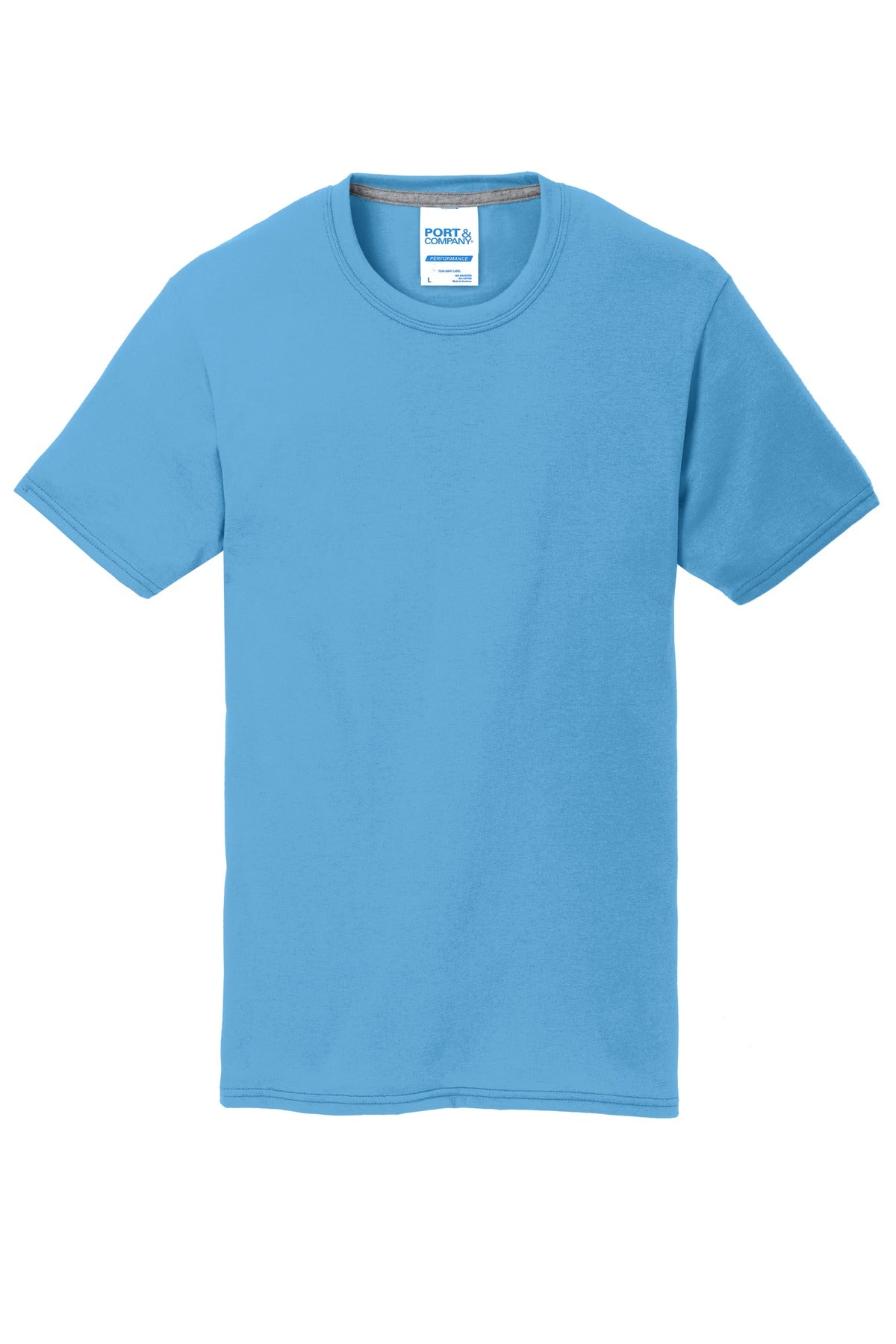 Port & Co Performance Blend Tee - Aquatic Blue
