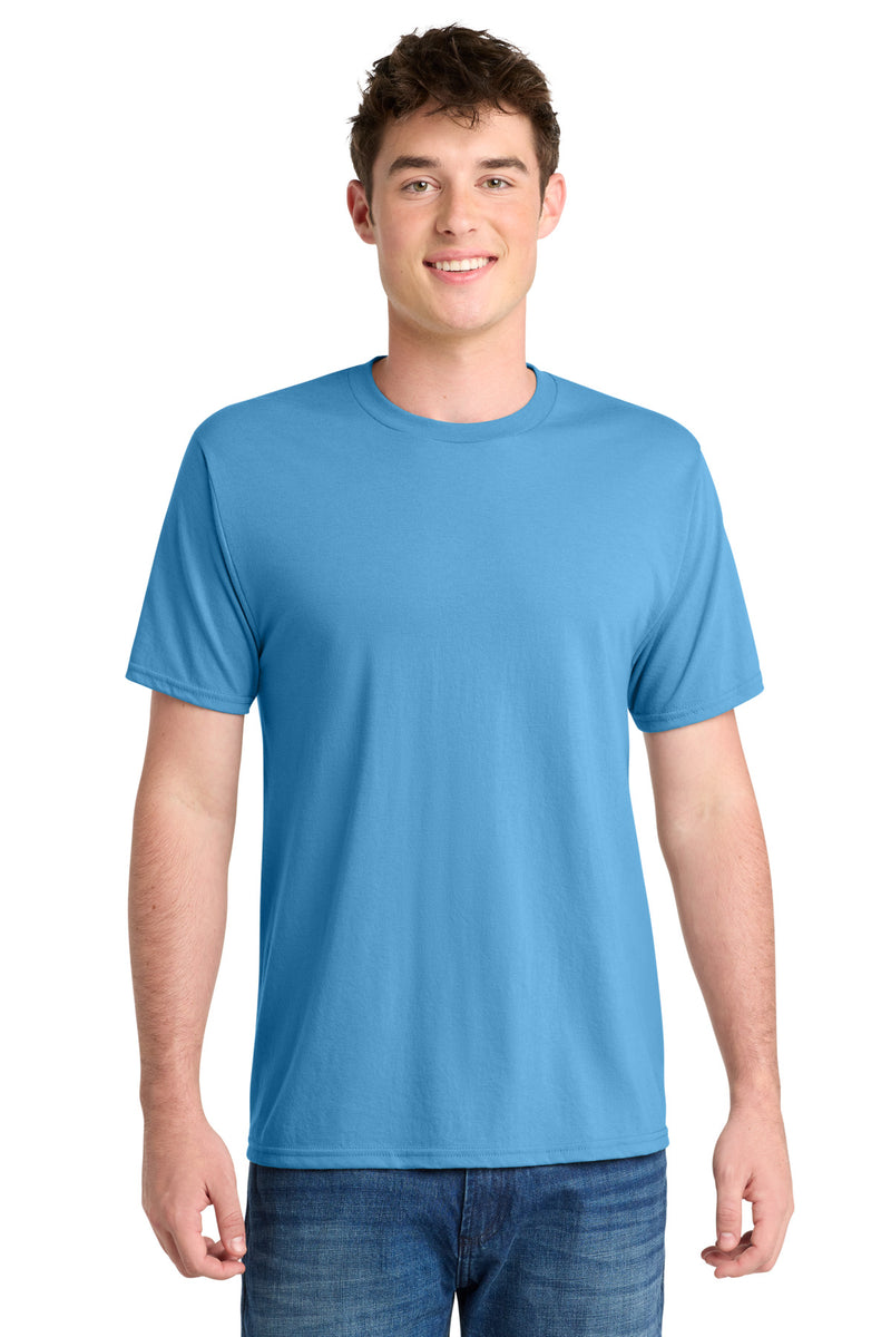 Port & Co Performance Blend Tee - Aquatic Blue
