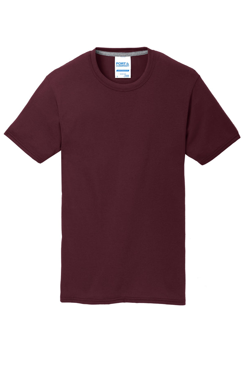 Port & Co Performance Blend Tee - Athletic Maroon