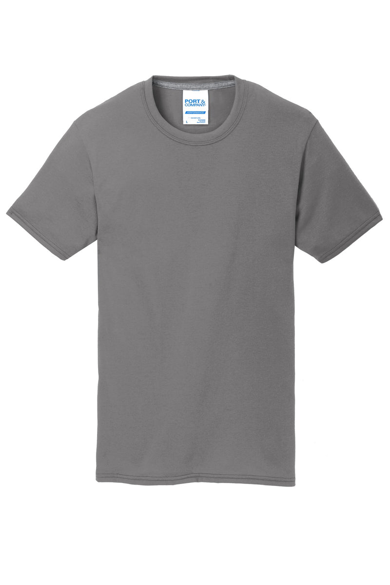 Port & Co Performance Blend Tee - Medium Grey