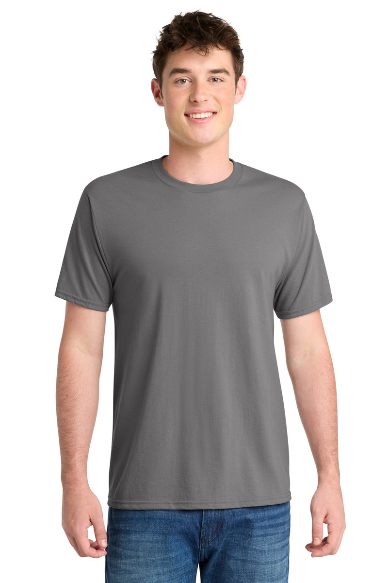 Port & Co Performance Blend Tee - Medium Grey