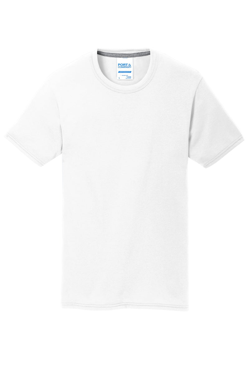 Port & Co Performance Blend Tee - White