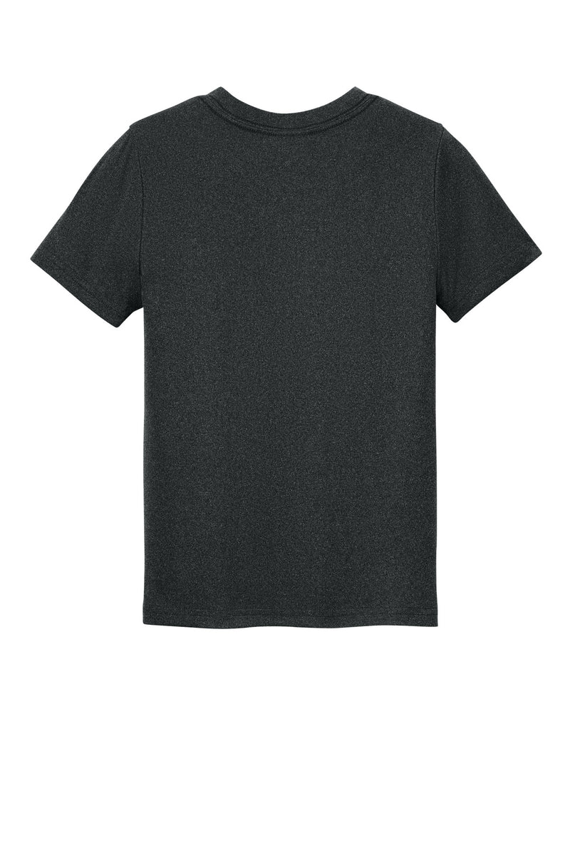 Port & Co Youth Heather Performance Tee - Black Heather