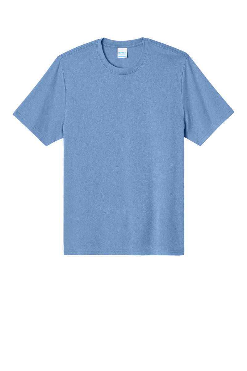 Port & Co Heather Performance Tee - Carolina Blue Heather