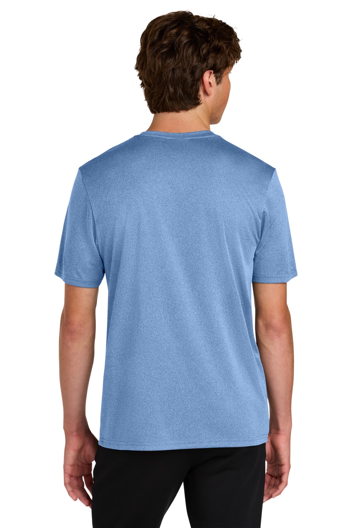 Port & Co Heather Performance Tee - Carolina Blue Heather