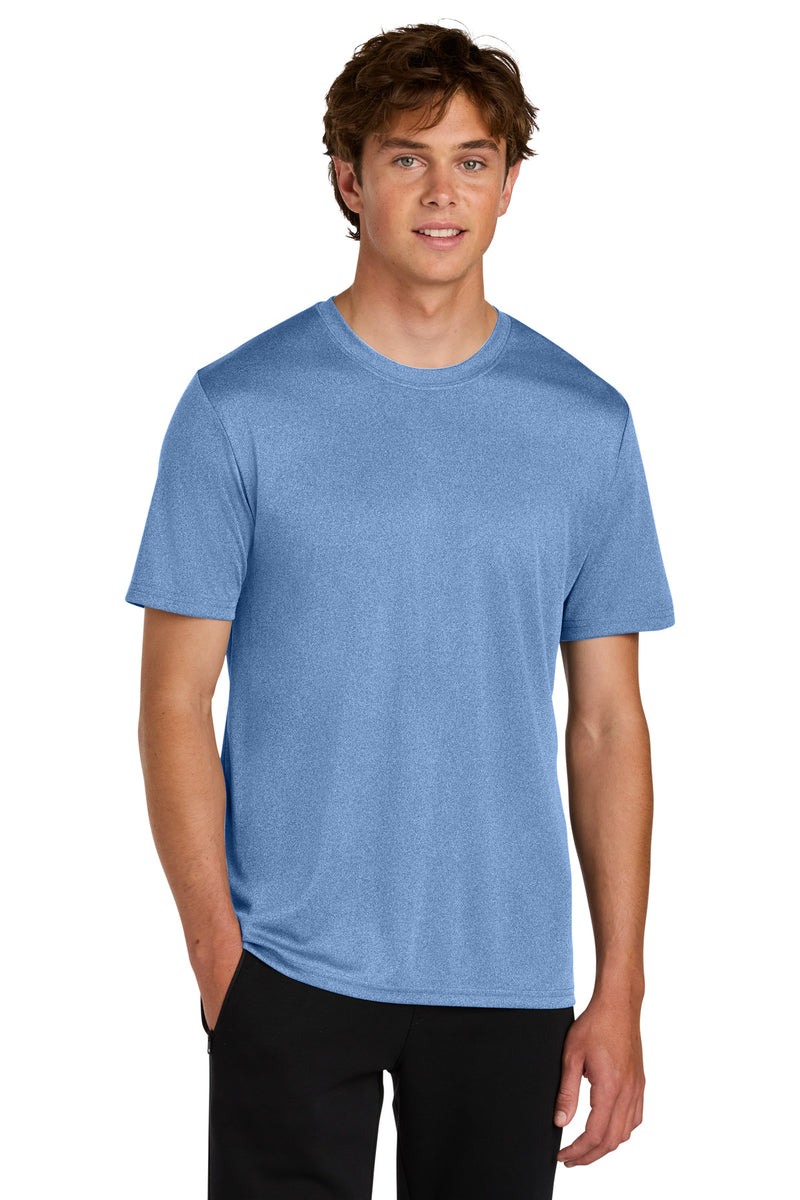 Port & Co Heather Performance Tee - Carolina Blue Heather