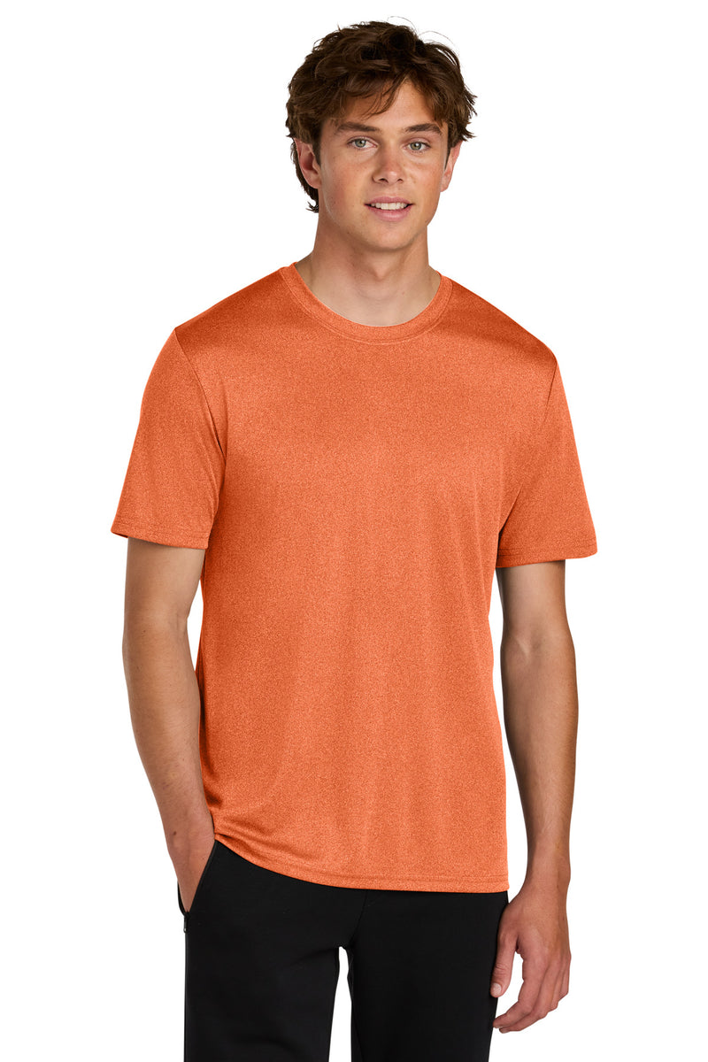 Port & Co Heather Performance Tee - Deep Orange Heather