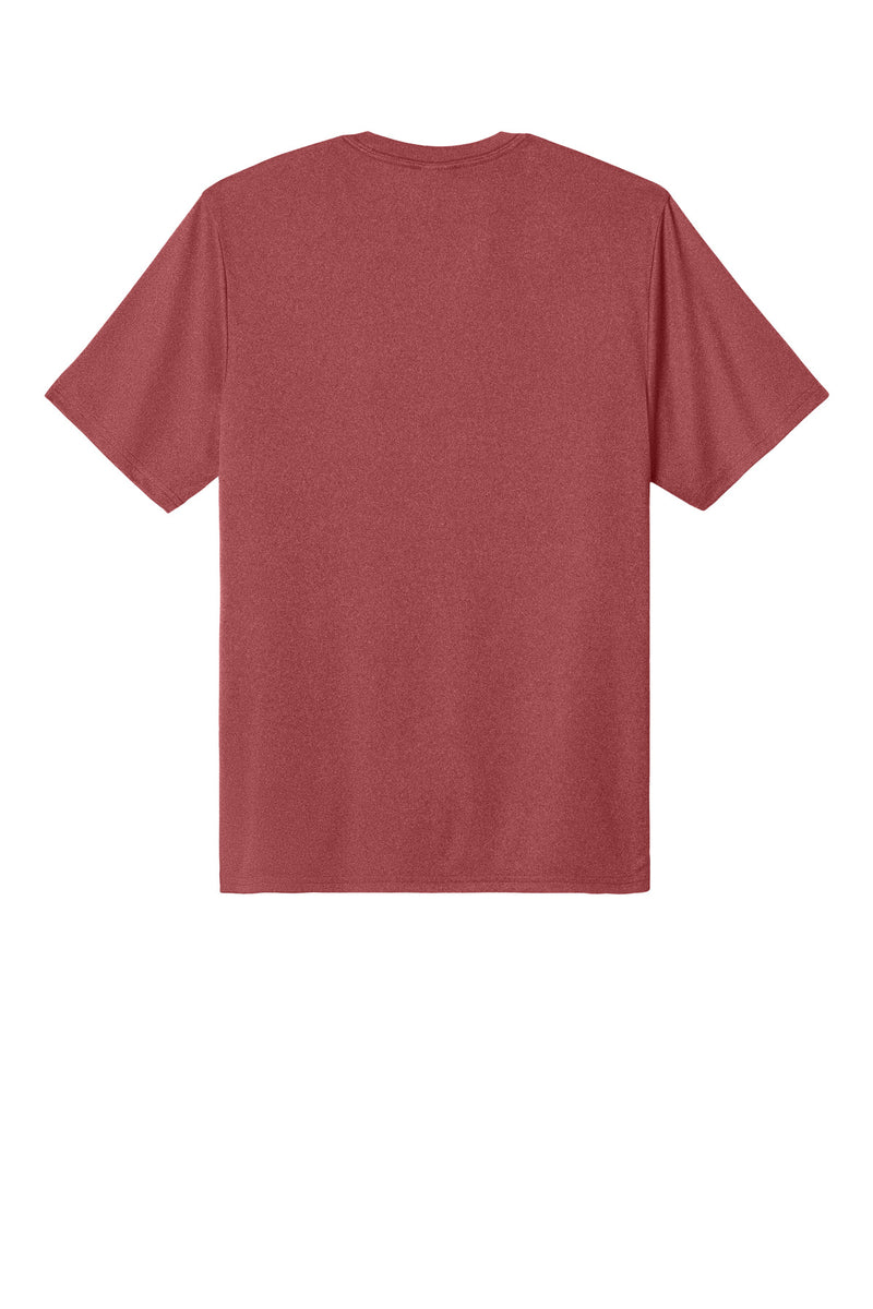 Port & Co Heather Performance Tee - Deep Red Heather