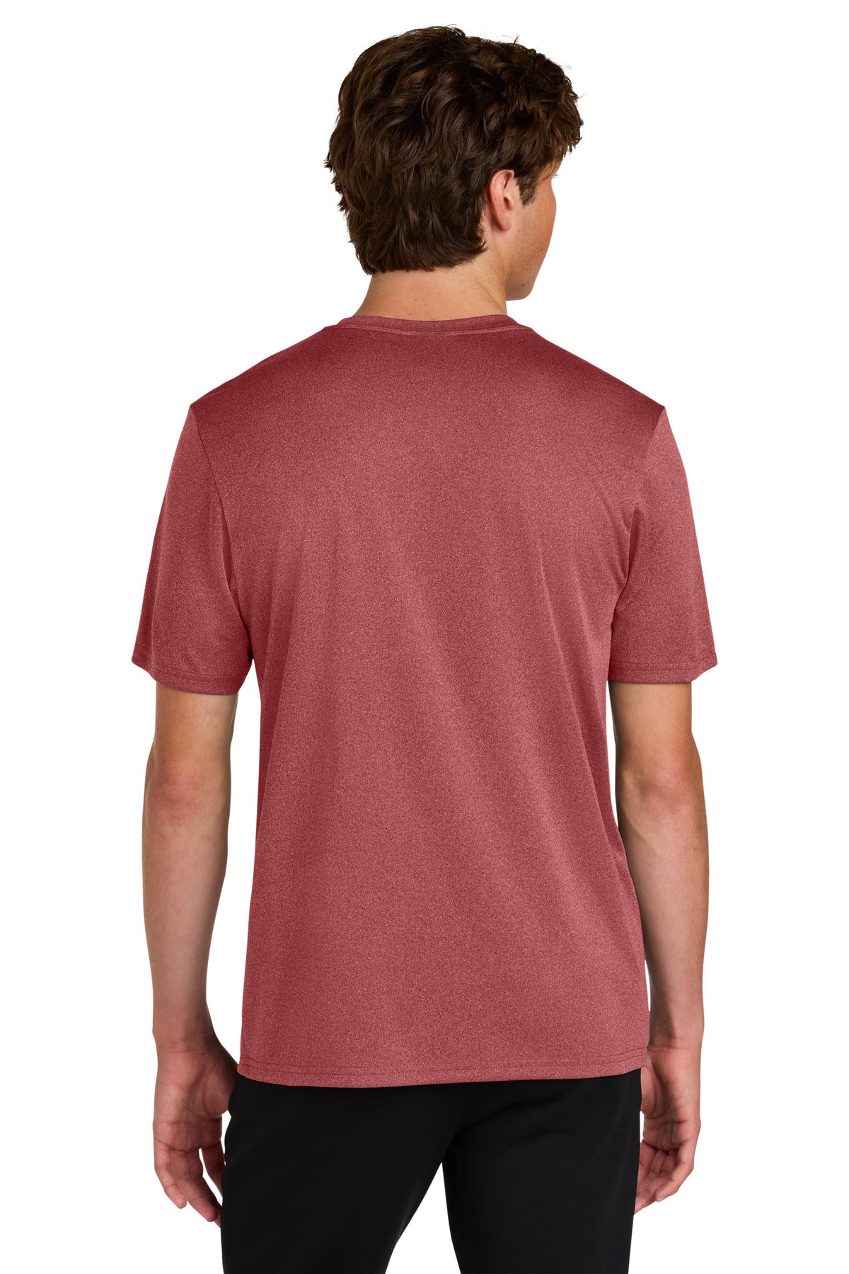 Port & Co Heather Performance Tee - Deep Red Heather