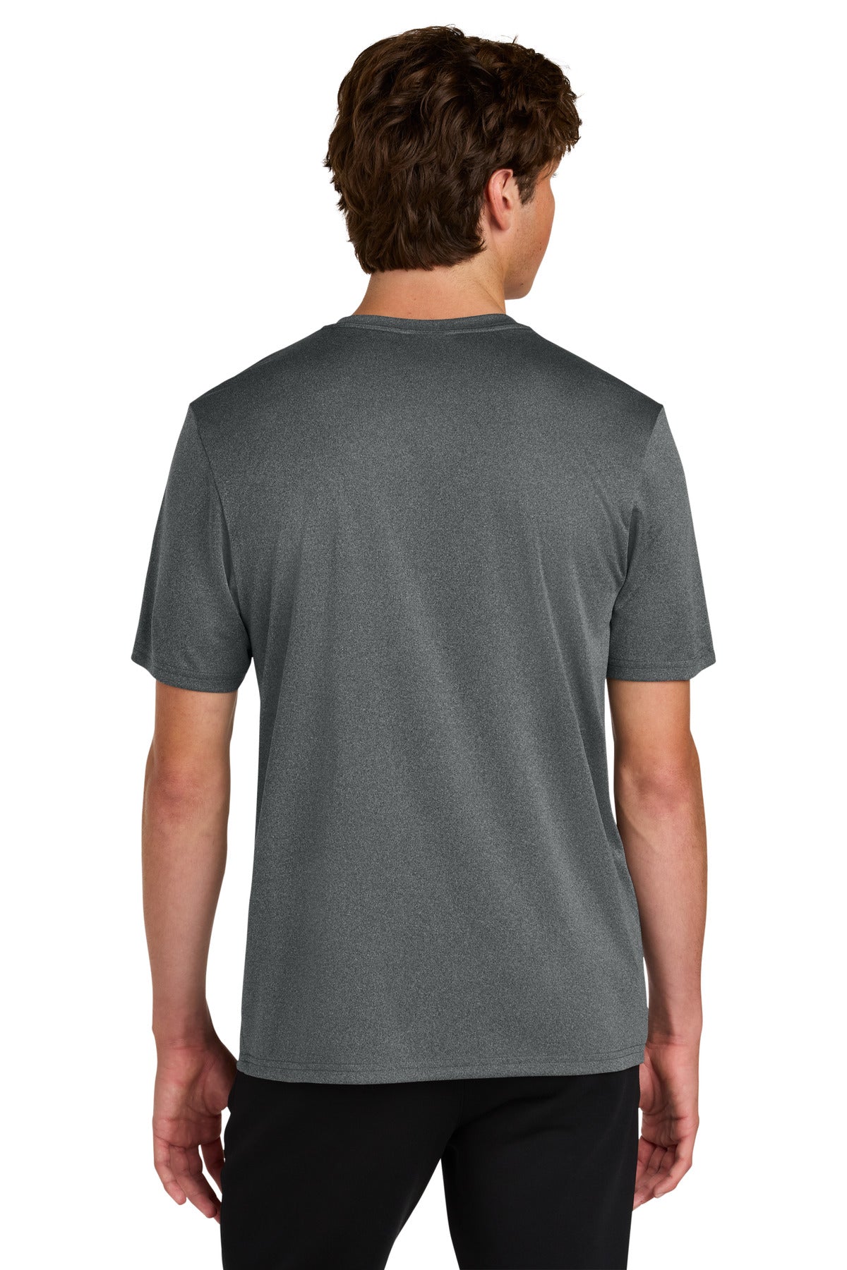 Port & Co Heather Performance Tee - Metal Grey Heather