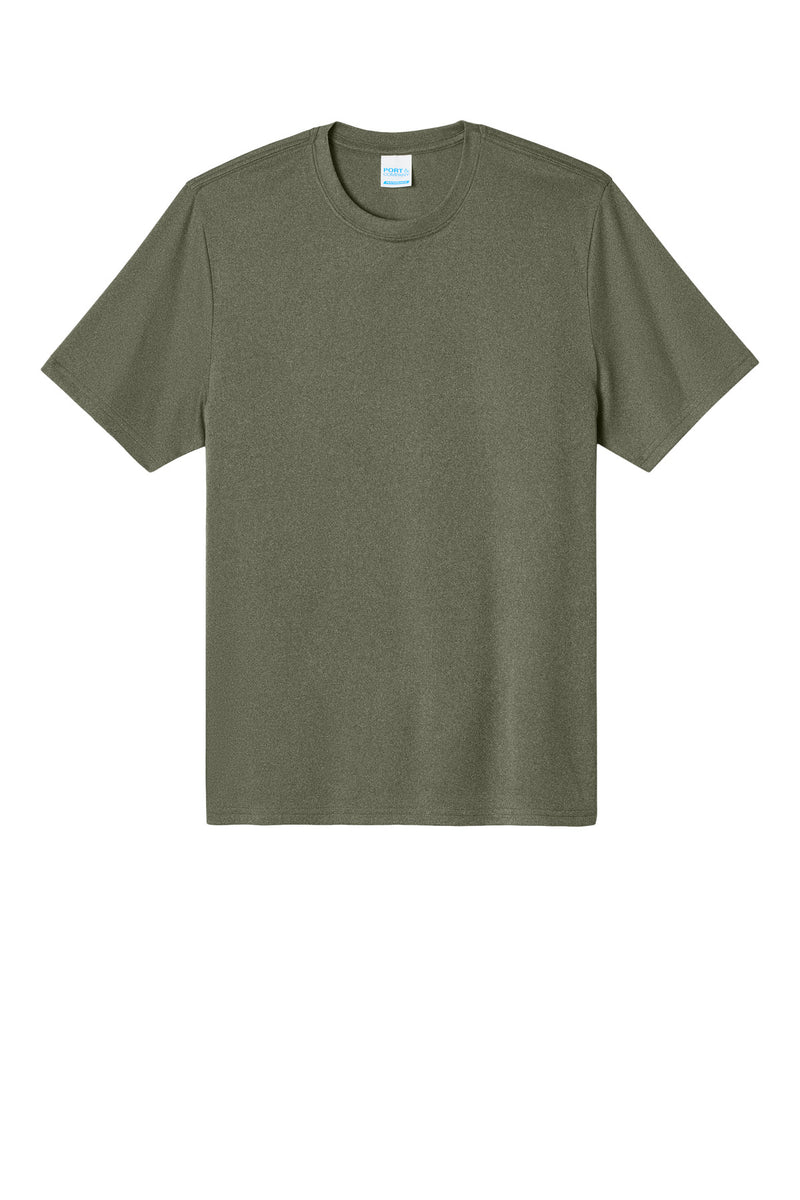 Port & Co Heather Performance Tee - Olive Drab Green Heather