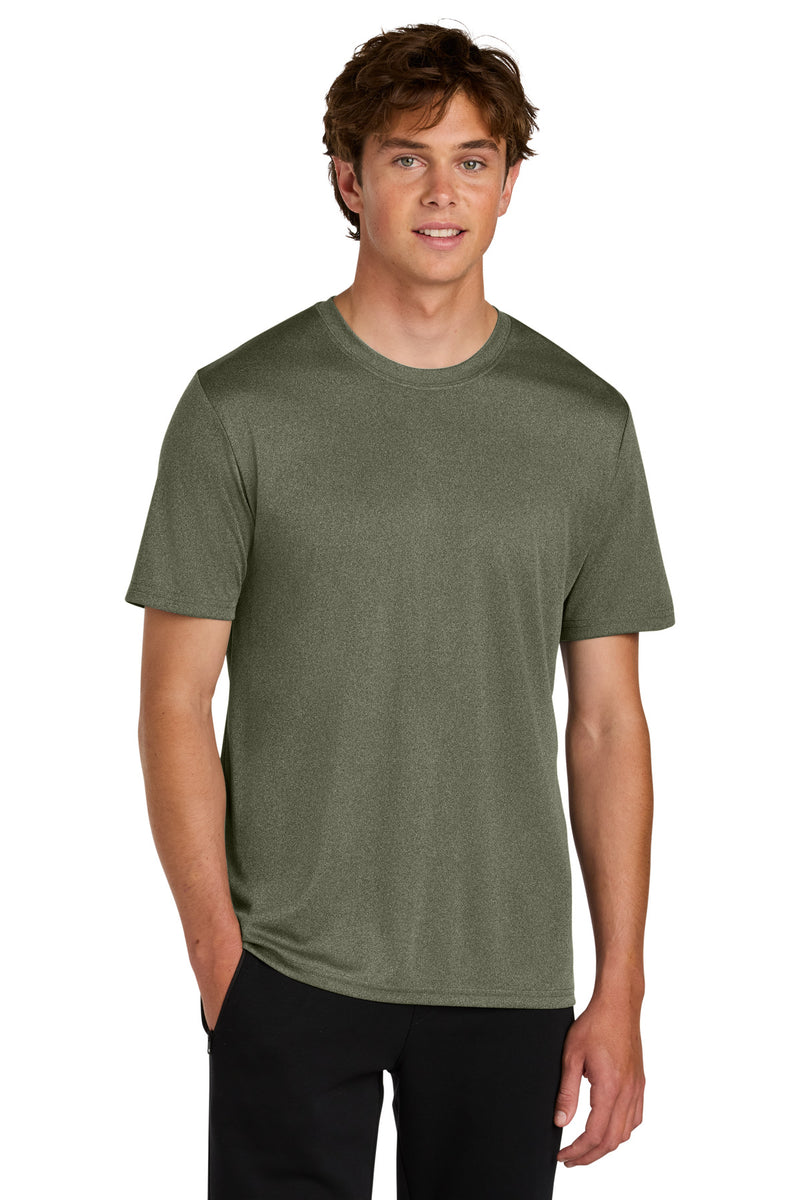 Port & Co Heather Performance Tee - Olive Drab Green Heather