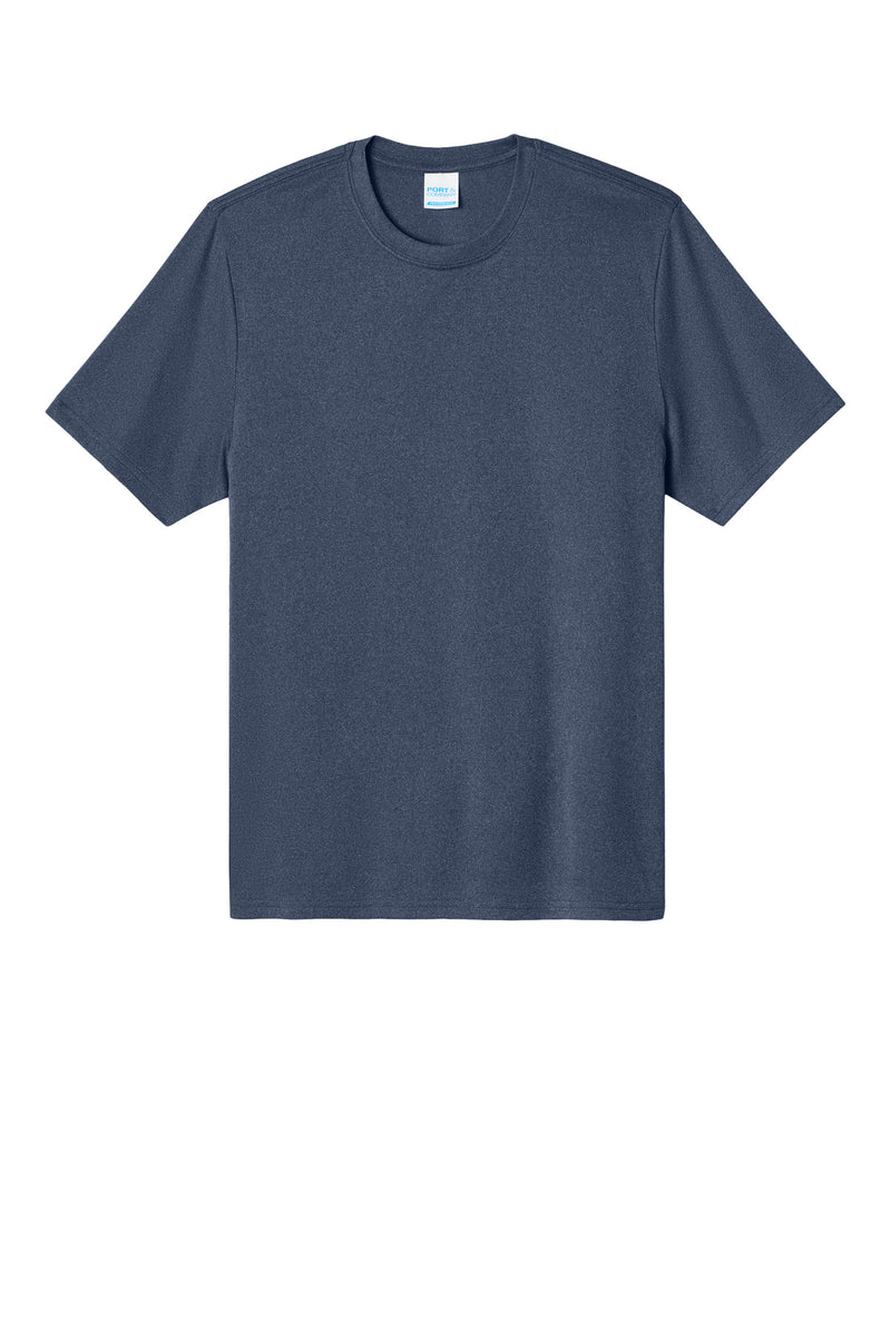 Port & Co Heather Performance Tee - True Navy Heather