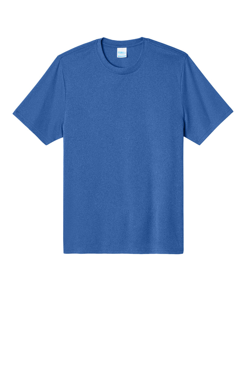 Port & Co Heather Performance Tee - True Royal Heather