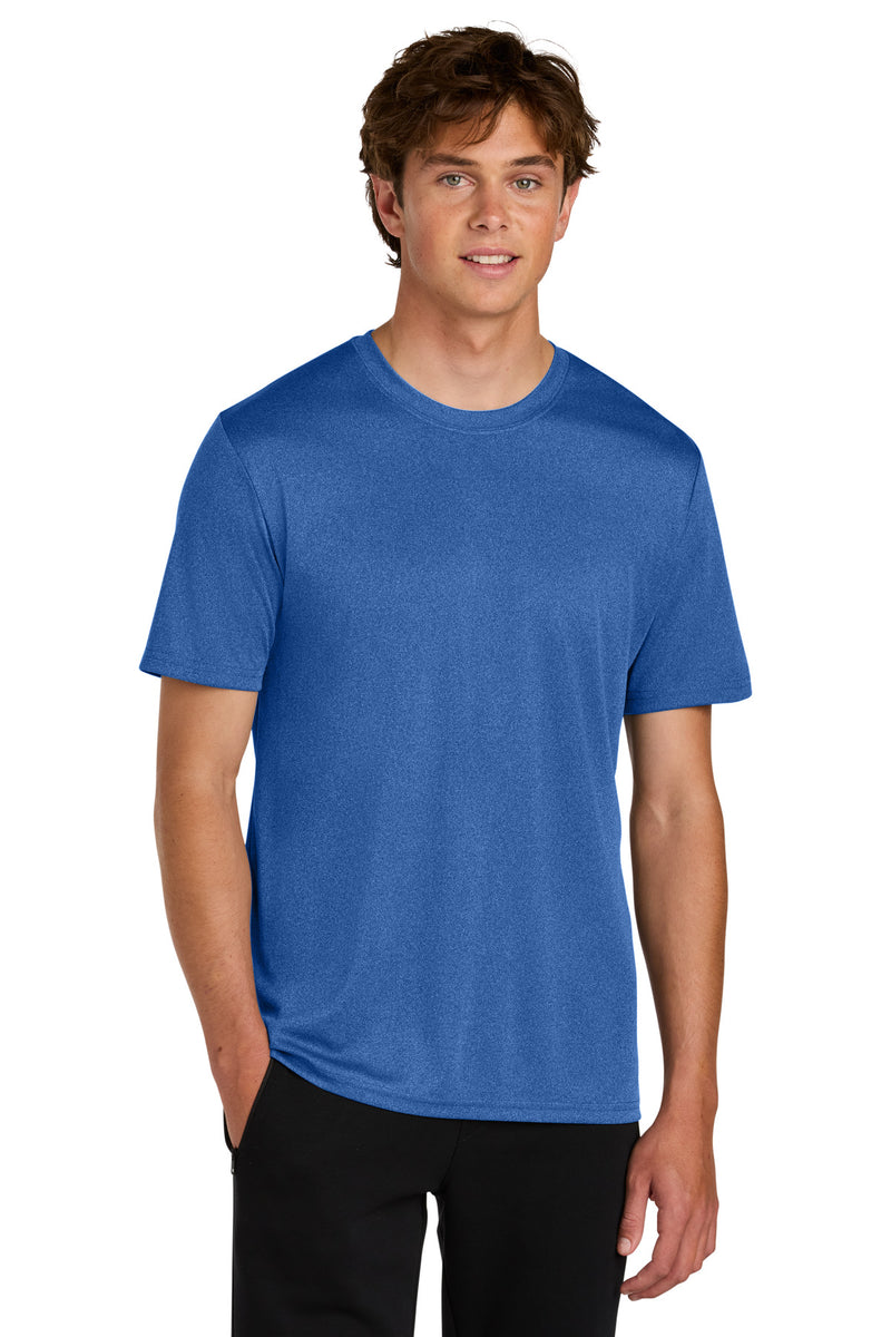 Port & Co Heather Performance Tee - True Royal Heather