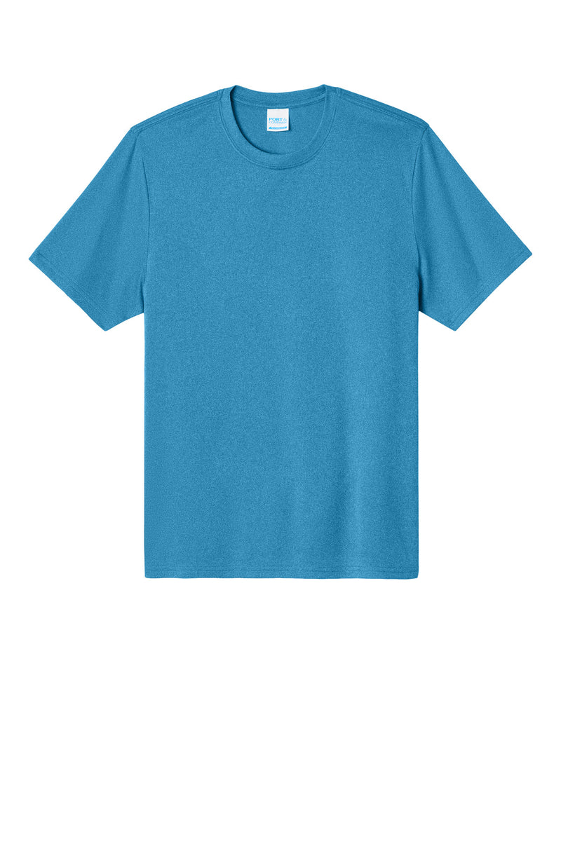 Port & Co Heather Performance Tee - Turquoise Heather