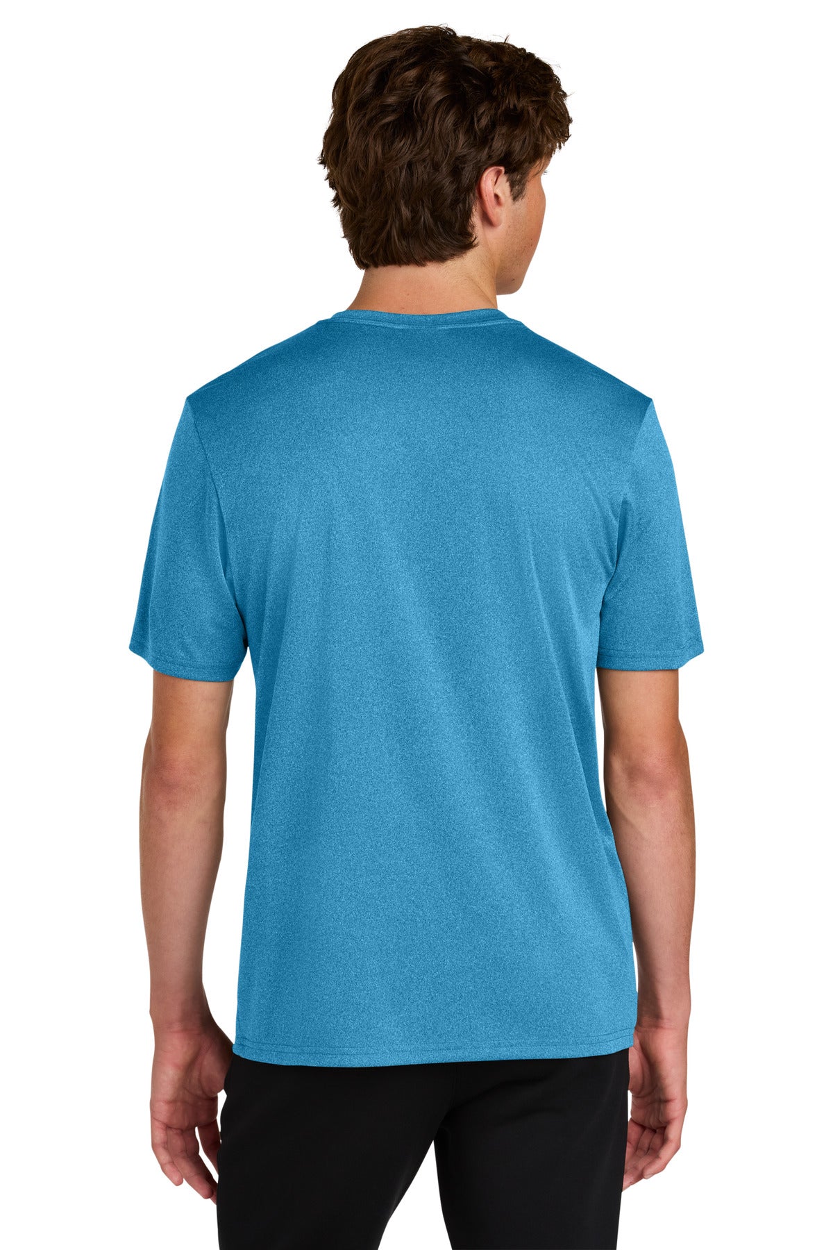 Port & Co Heather Performance Tee - Turquoise Heather