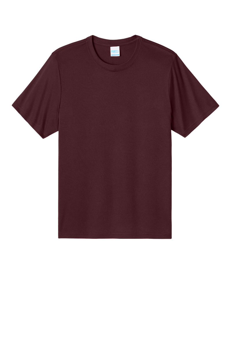 Port & Co Heather Performance Tee - Vintage Athletic Maroon