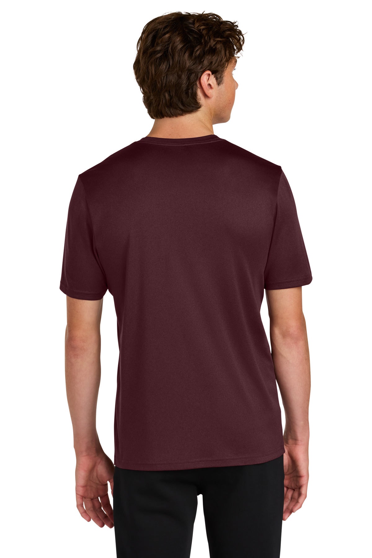 Port & Co Heather Performance Tee - Vintage Athletic Maroon
