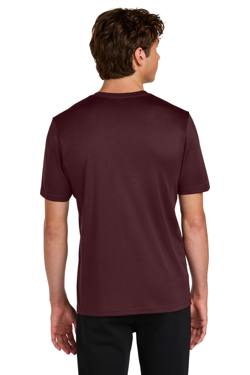 Port & Co Heather Performance Tee - Vintage Athletic Maroon