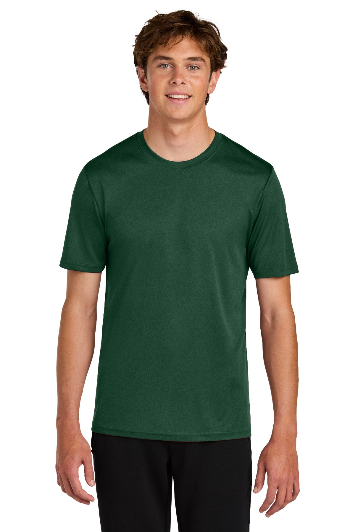 Port & Co Heather Performance Tee - Vintage Forest Green
