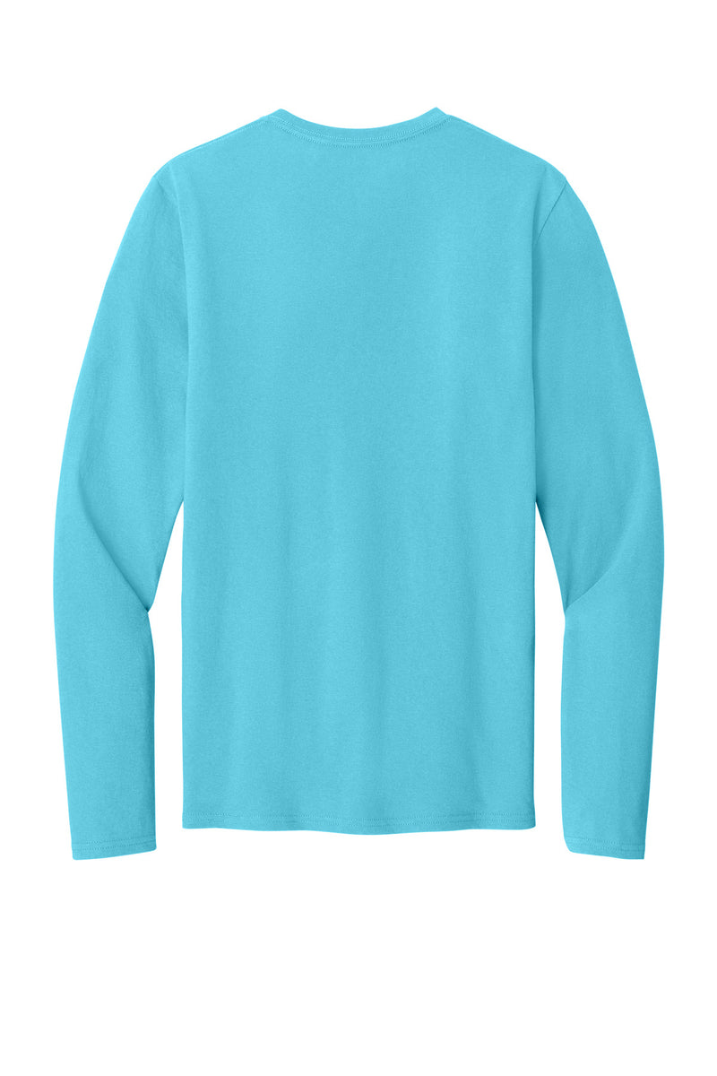 Port & Co Easy Cotton Long Sleeve Tee - Aquatic Blue