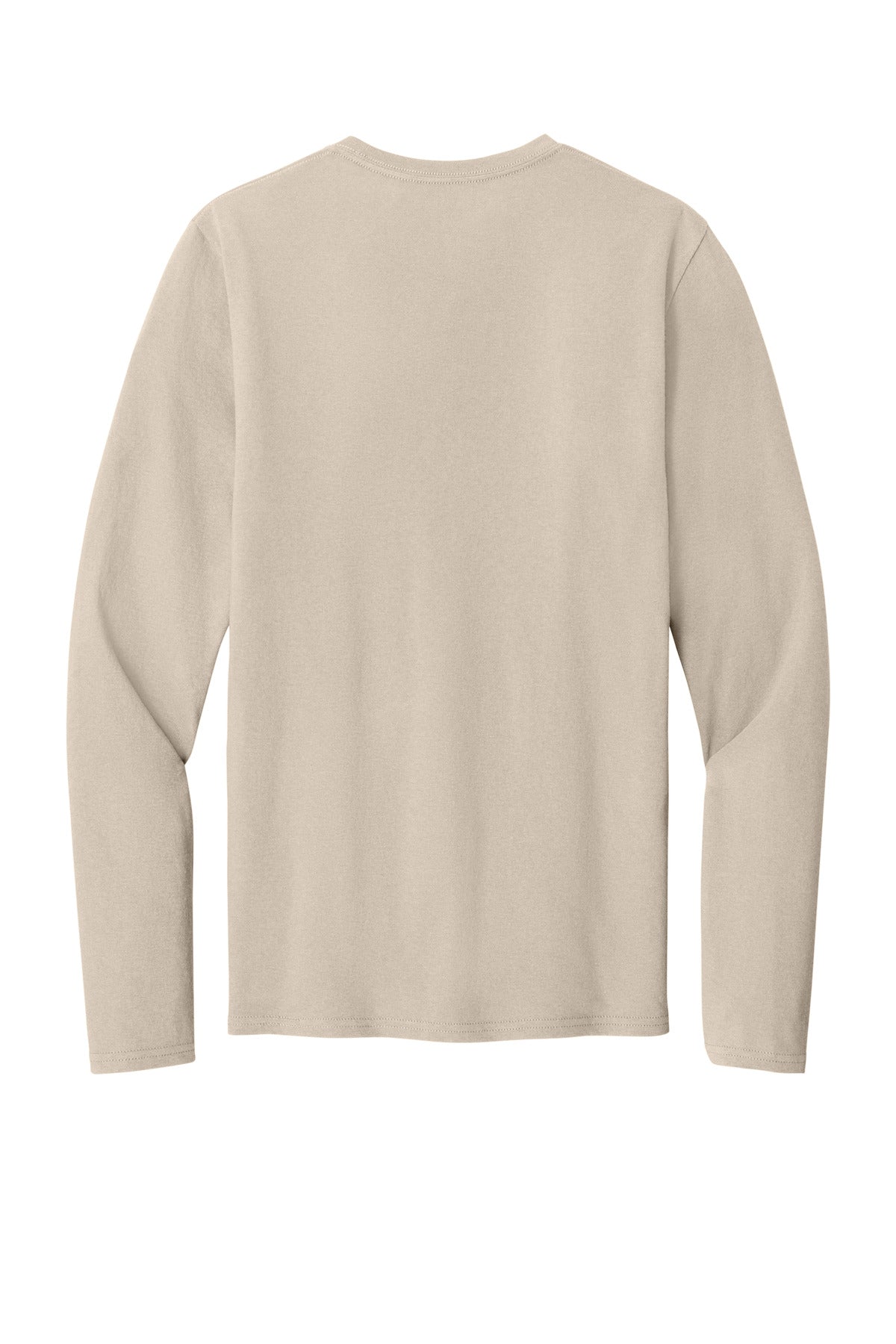 Port & Co Easy Cotton Long Sleeve Tee - Light Sand