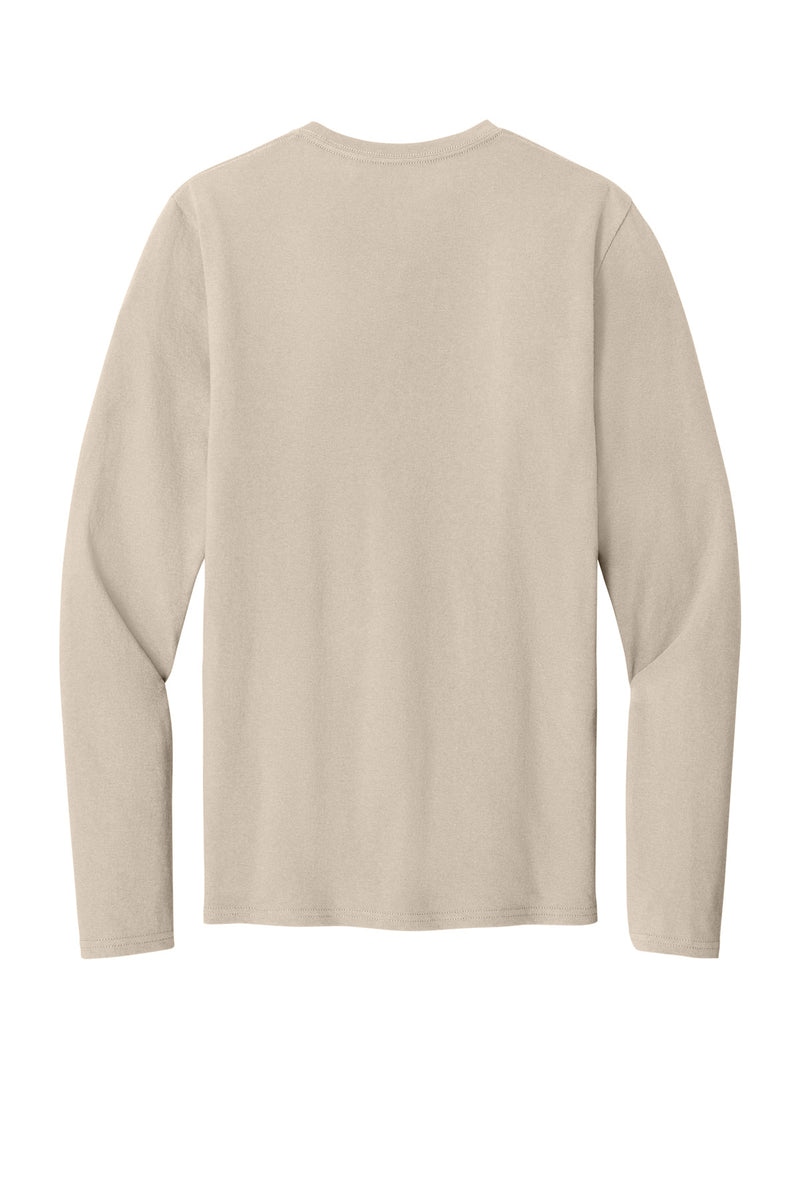 Port & Co Easy Cotton Long Sleeve Tee - Light Sand