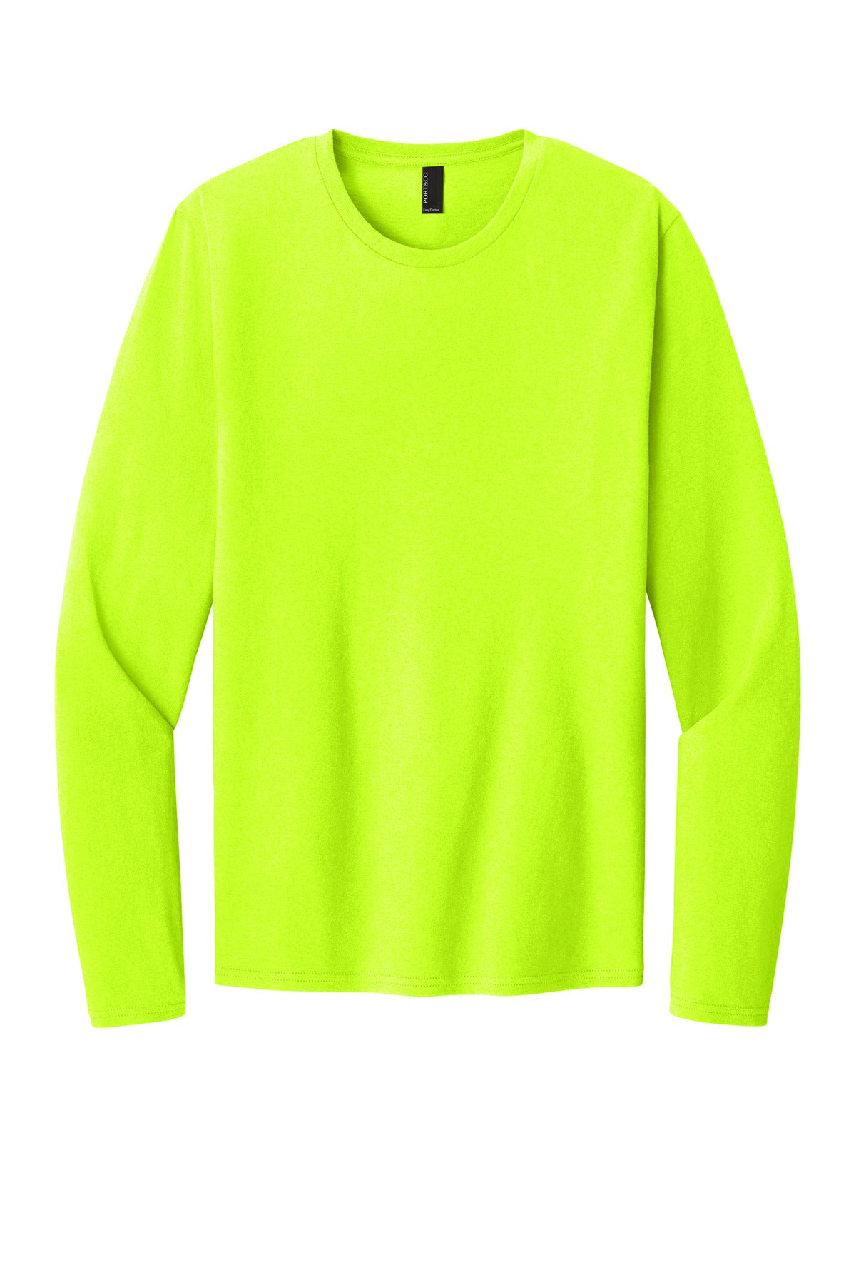Port & Co Easy Cotton Long Sleeve Tee - S. Green