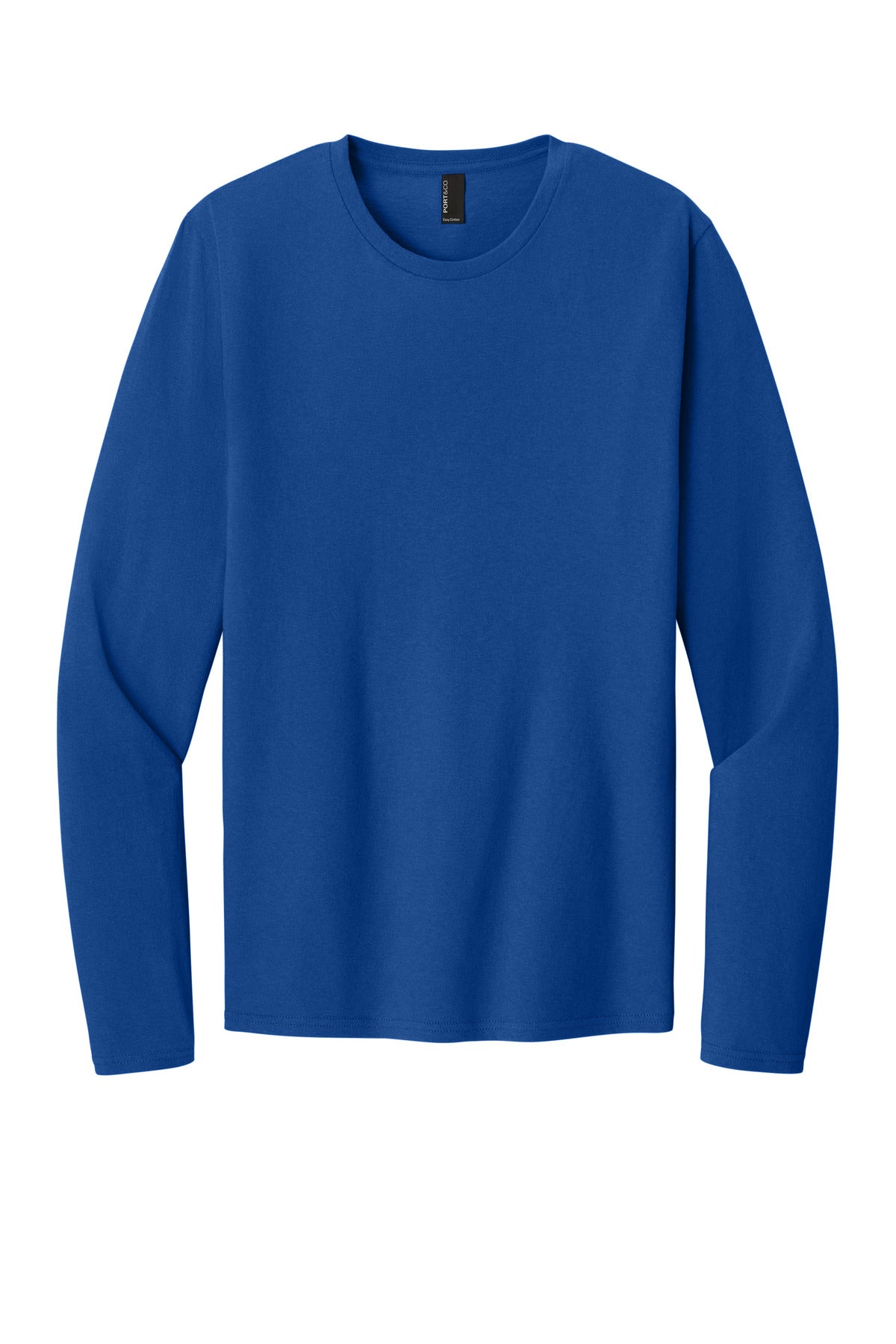 Port & Co Easy Cotton Long Sleeve Tee - True Royal