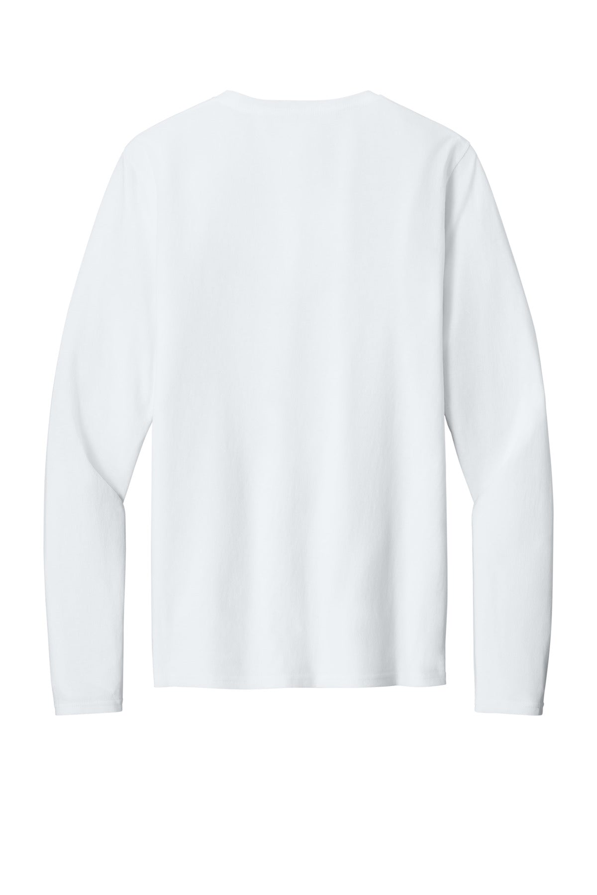 Port & Co Easy Cotton Long Sleeve Tee - White