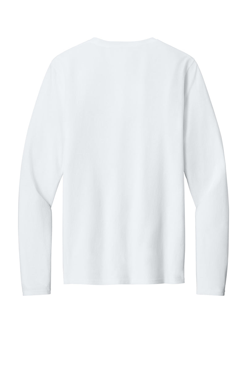 Port & Co Easy Cotton Long Sleeve Tee - White