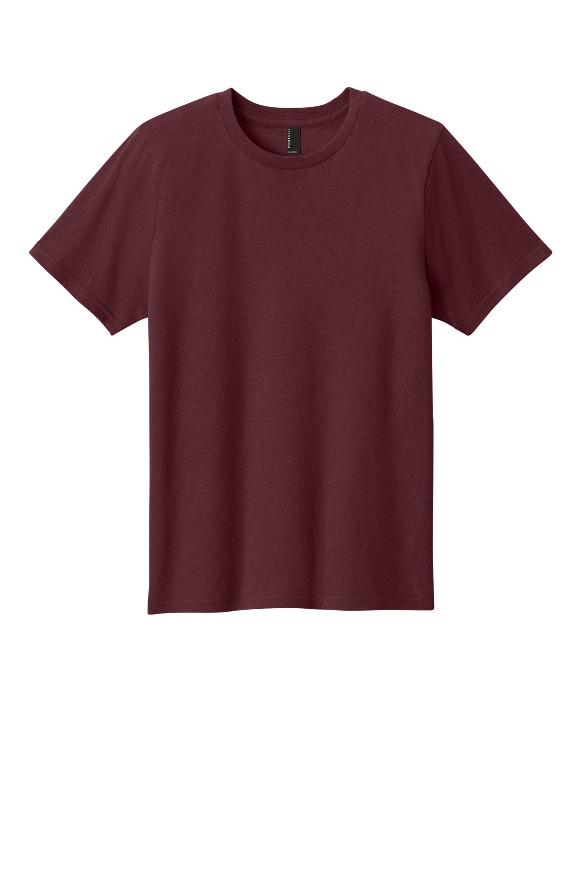 Port & Co Youth Easy Cotton Tee - Athletic Maroon
