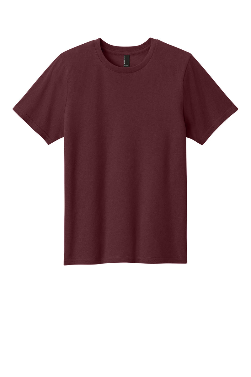 Port & Co Youth Easy Cotton Tee - Athletic Maroon