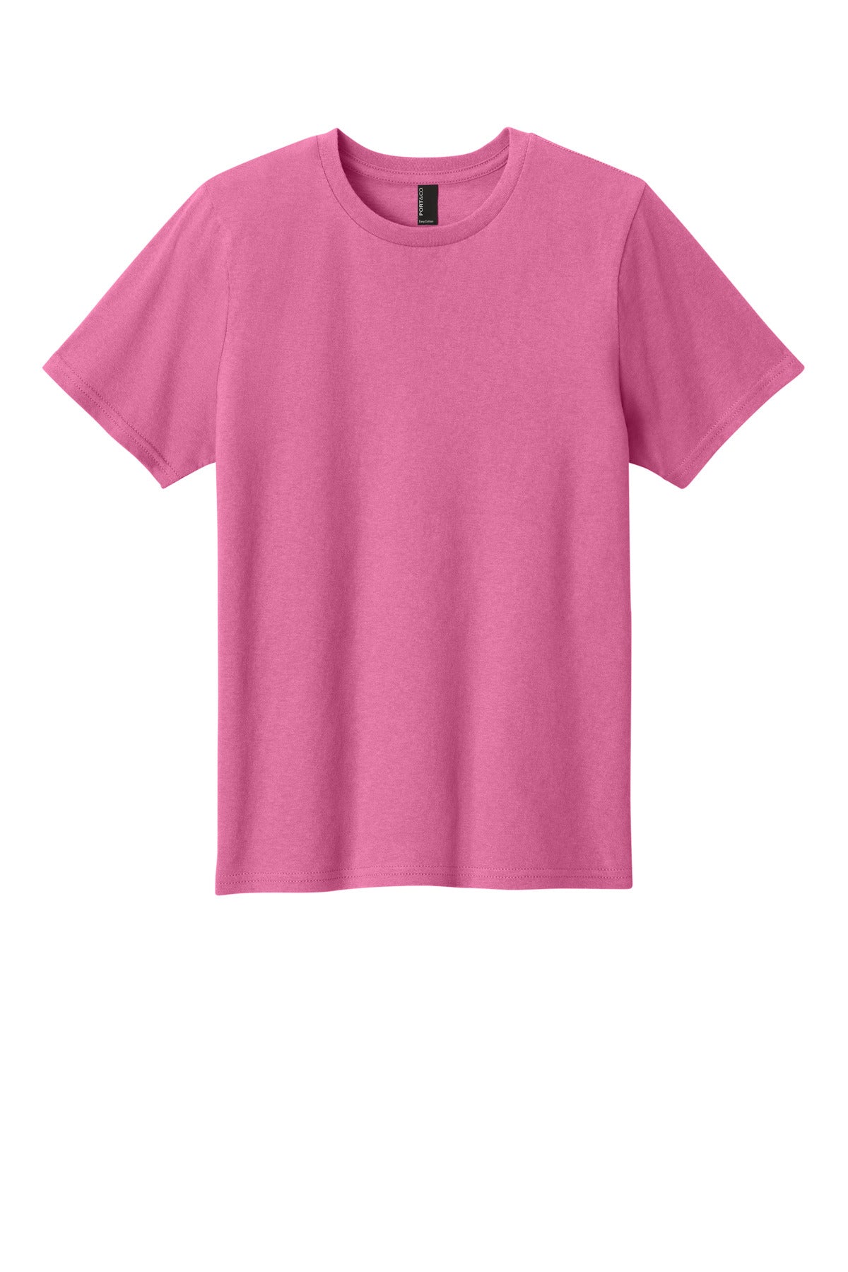 Port & Co Youth Easy Cotton Tee - Awareness Pink