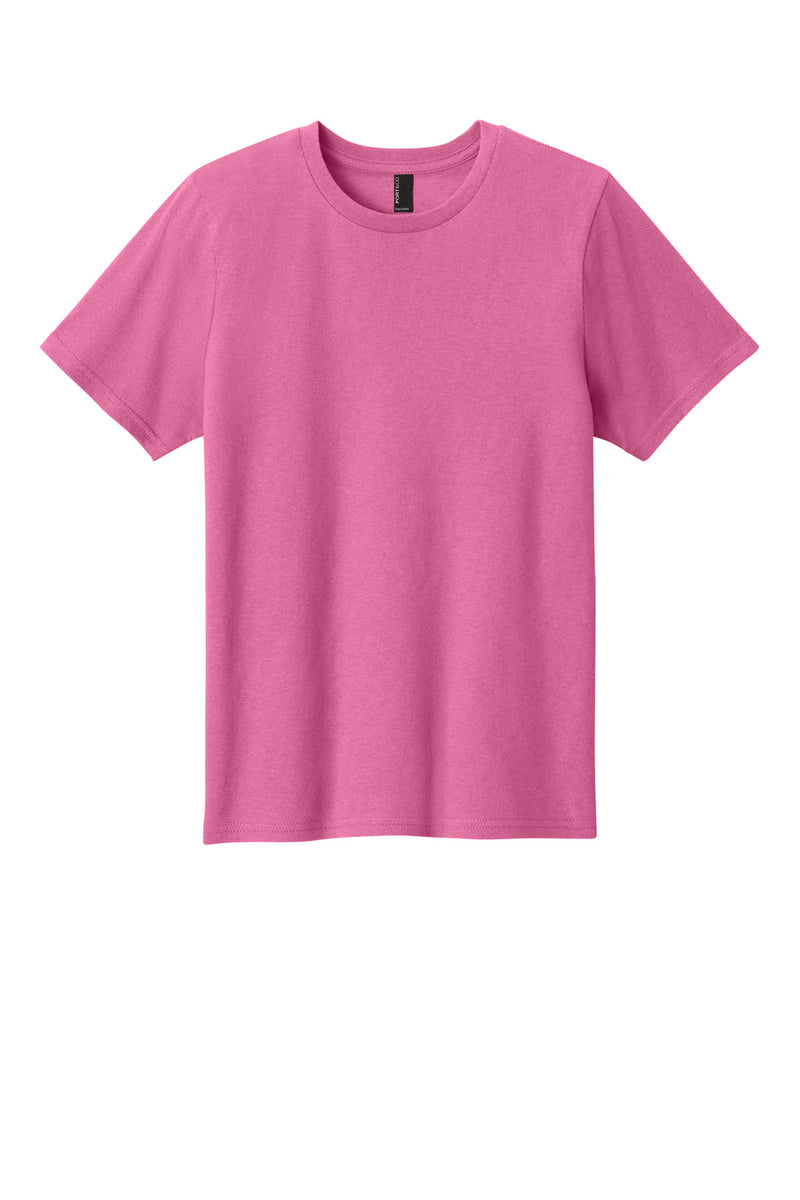 Port & Co Youth Easy Cotton Tee - Awareness Pink