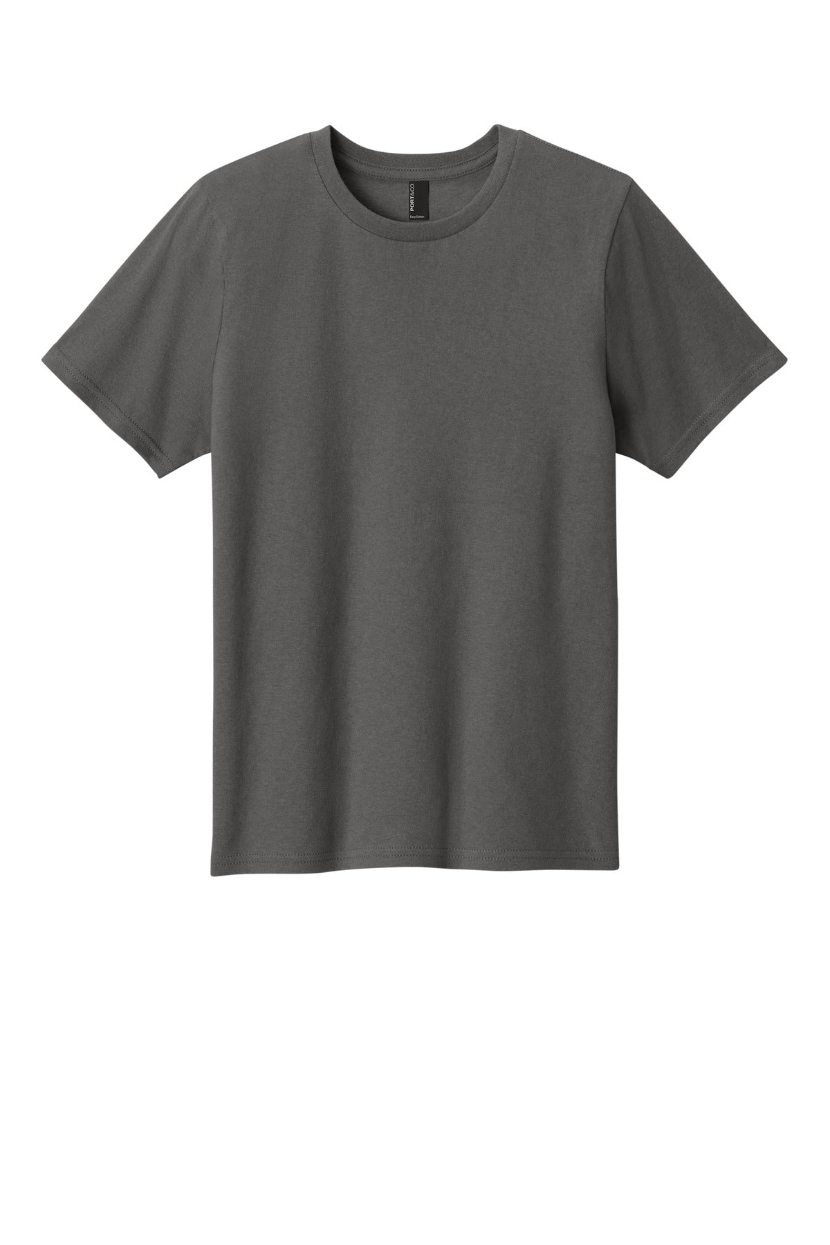 Port & Co Youth Easy Cotton Tee - Charcoal