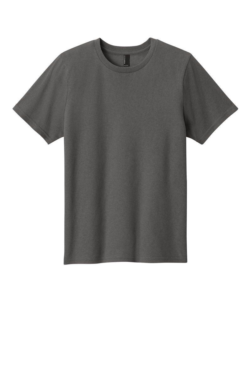 Port & Co Youth Easy Cotton Tee - Charcoal