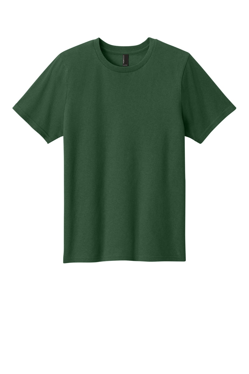 Port & Co Youth Easy Cotton Tee - Forest Green